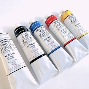 M. Graham 5-fl Ounce Tube Acrylic Paint set of 5 like new